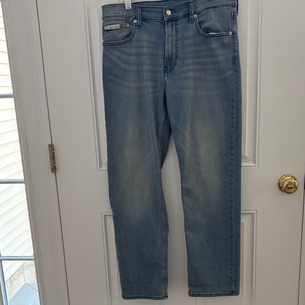 Calvin Klein Mid Wash Blue Denim Jeans - Picture 2 of 7